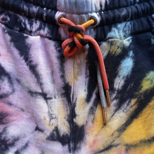 Cargar imagen en el visor de la galería, Rubber Logo Sweatshorts (Sunburst Spiral Tie Dye)
